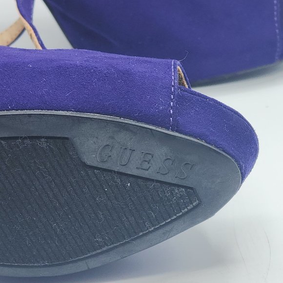 GUESS "WGZandra" T-Strap High Heels Platform Peep Toe Shoes - Picture 6 of 7
